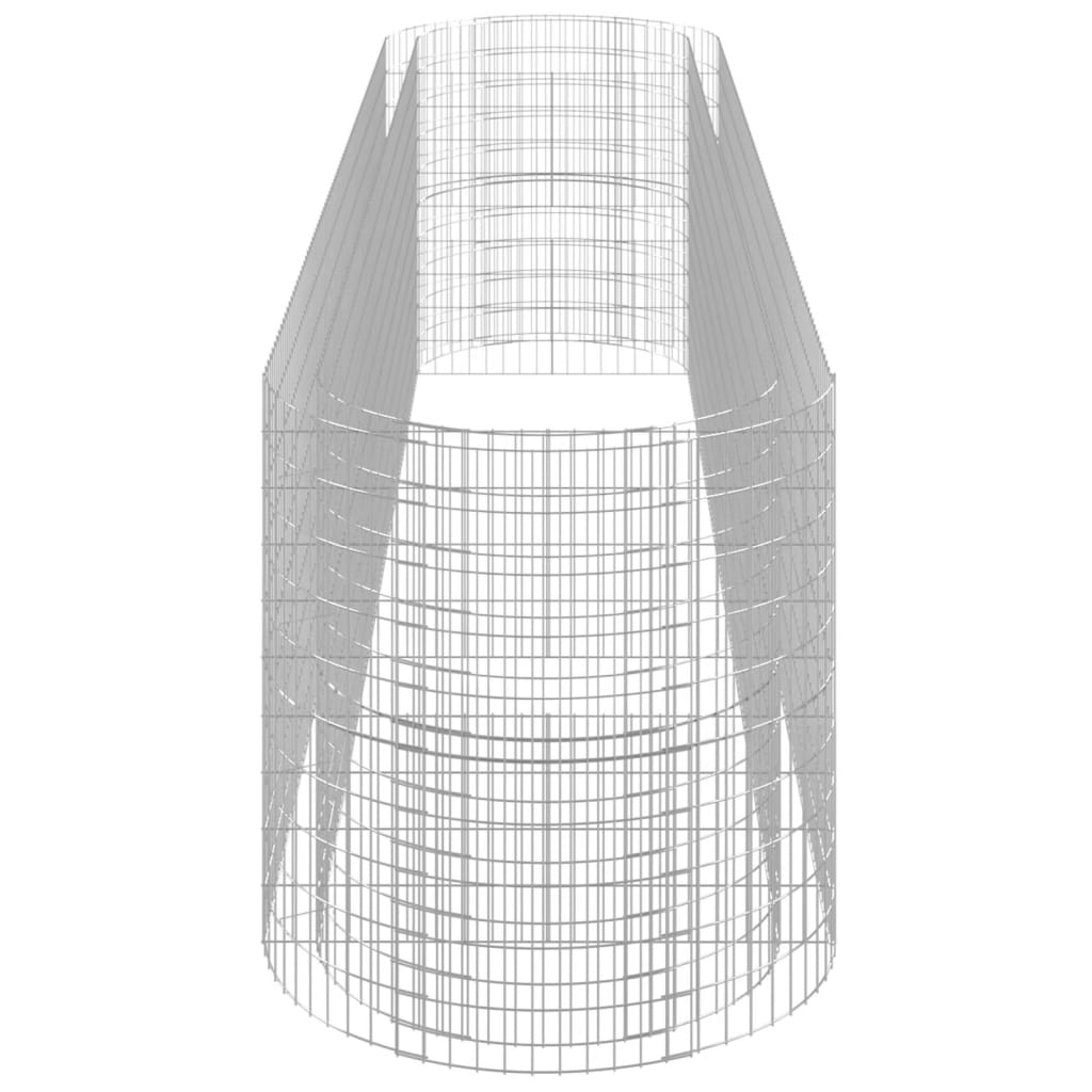 vidaXL Συρματοκιβώτιο-Γλάστρα Υπερυψωμένη 500x100x100 εκ Γαλβ. Ατσάλι