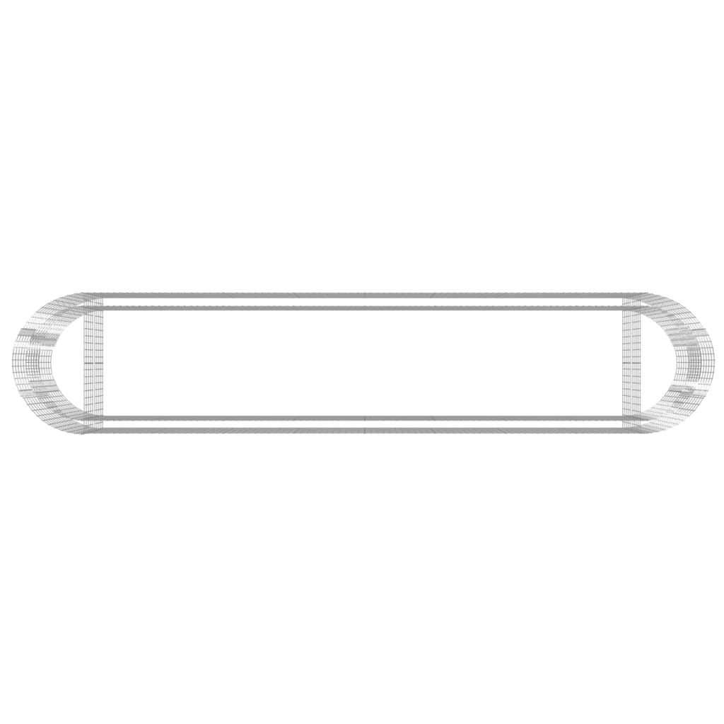 vidaXL Συρματοκιβώτιο-Γλάστρα Υπερυψωμένη 500x100x100 εκ Γαλβ. Ατσάλι