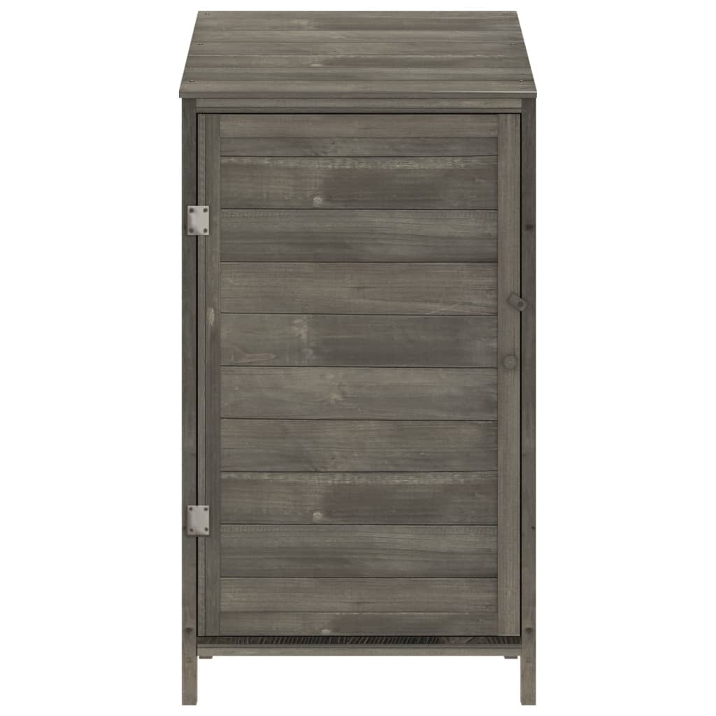 vidaXL Αποθήκη Κήπου Ανθράκι 55 x 52 x 112 εκ. από Μασίφ Ξύλο Ελάτης