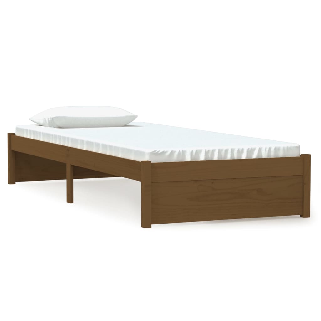 vidaXL Πλαίσιο Κρεβατιού Μελί 75x190 εκ. Ξύλο Πεύκου Small Single