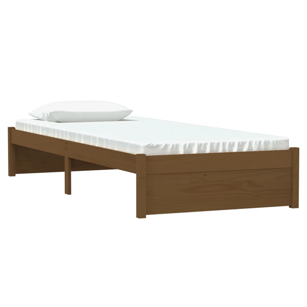 vidaXL Πλαίσιο Κρεβατιού Μελί 75x190 εκ. Ξύλο Πεύκου Small Single