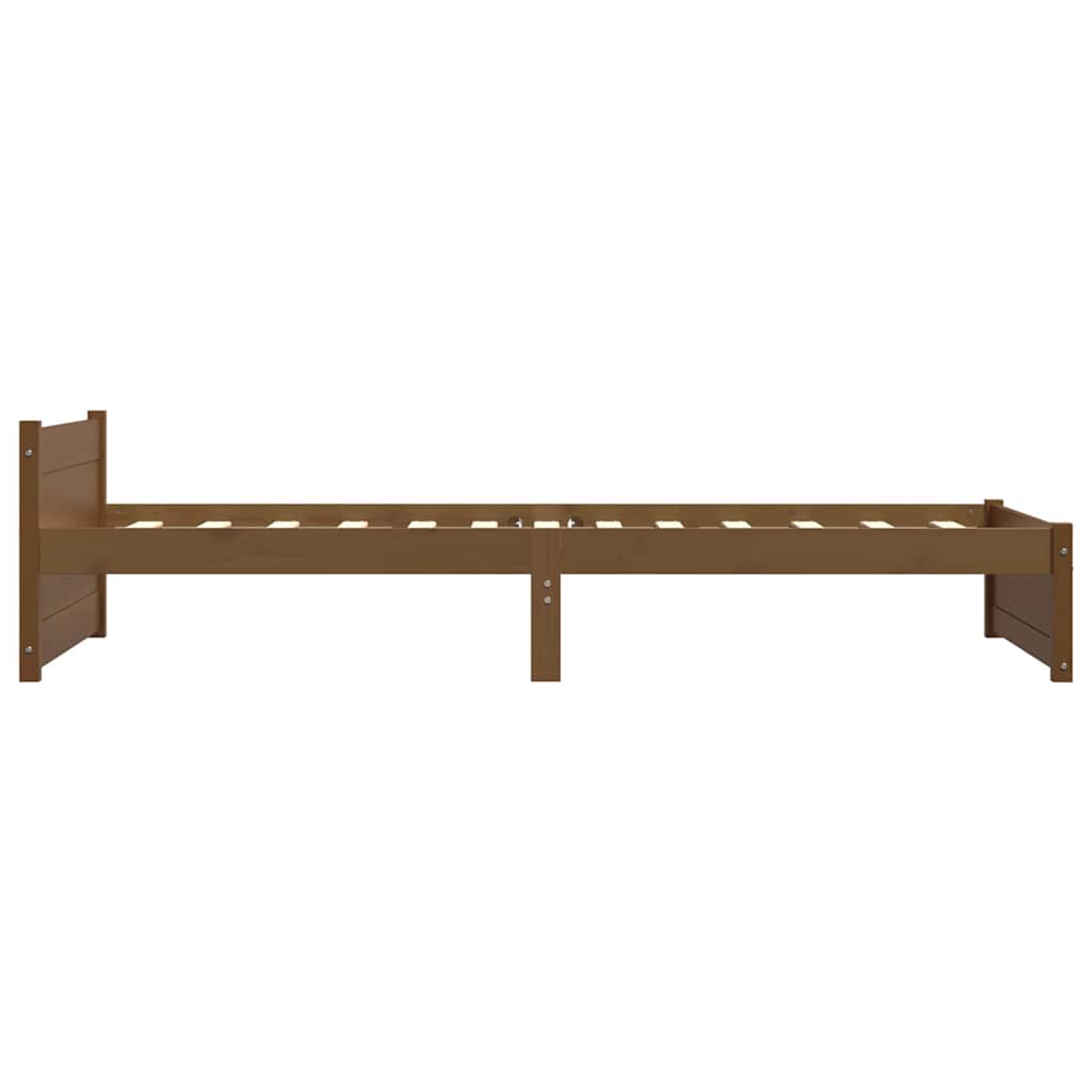 vidaXL Πλαίσιο Κρεβατιού Μελί 75x190 εκ. Ξύλο Πεύκου Small Single