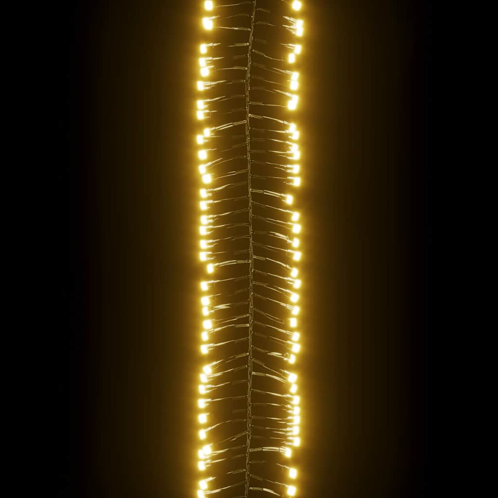 vidaXL Φωτάκια Cluster με 1000 LED Θερμό Λευκό 11 μ. από PVC