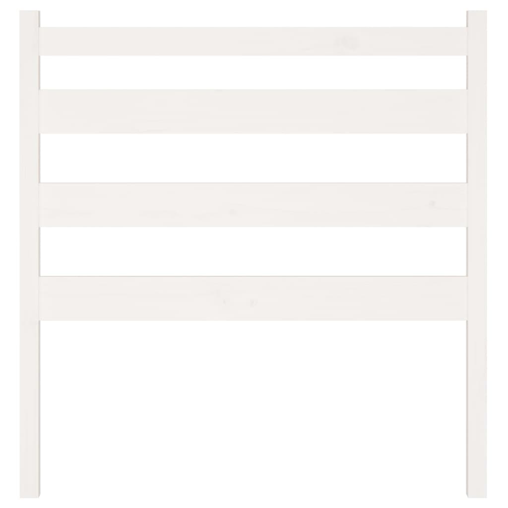 vidaXL Κεφαλάρι Κρεβατιού Λευκό 106 x 4 x 100 εκ. Μασίφ Ξύλο Πεύκου