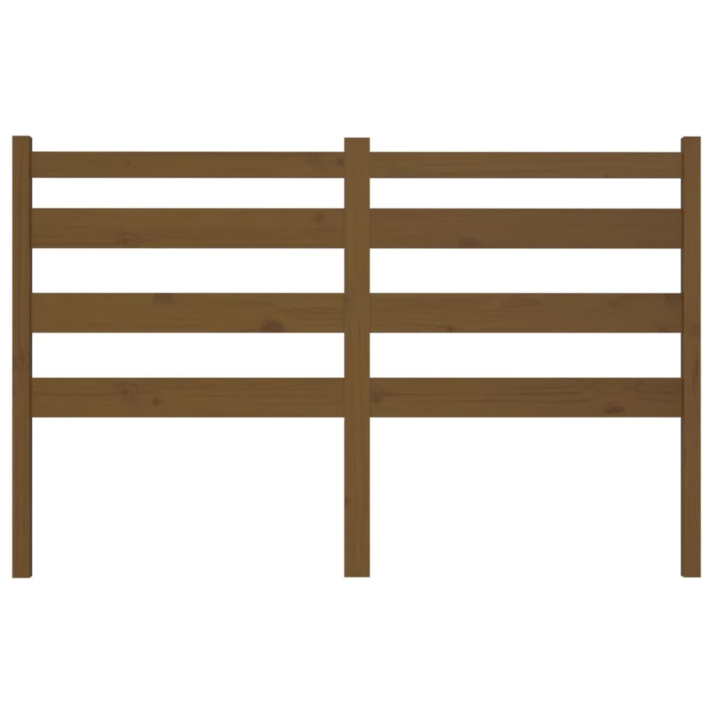 vidaXL Κεφαλάρι κρεβατιού Καφέ 126x4x100 εκ. από Μασίφ Ξύλο Πεύκου