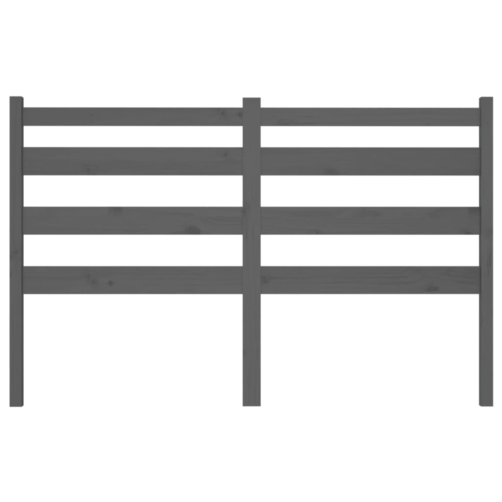 vidaXL Κεφαλάρι Κρεβατιού Γκρι 186 x 4 x 100 εκ. από Μασίφ Ξύλο Πεύκου