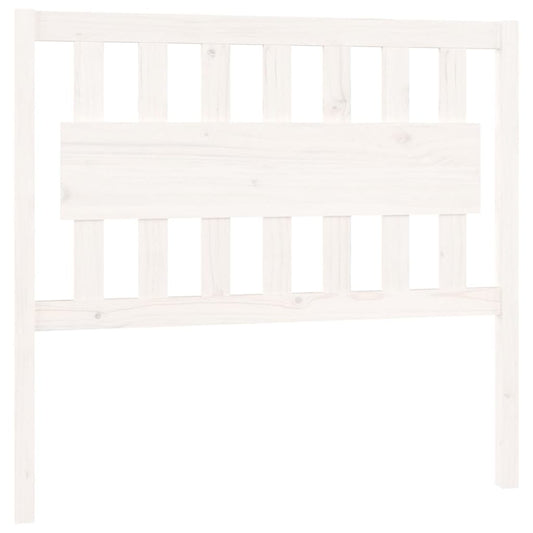 vidaXL Κεφαλάρι Κρεβατιού Λευκό 105,5 x 4 x 100 εκ. Μασίφ Ξύλο Πεύκου