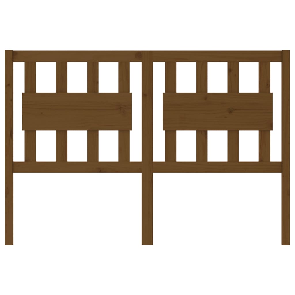 vidaXL Κεφαλάρι Κρεβατιού Μελί 125,5 x 4 x 100 εκ. Μασίφ Ξύλο Πεύκου