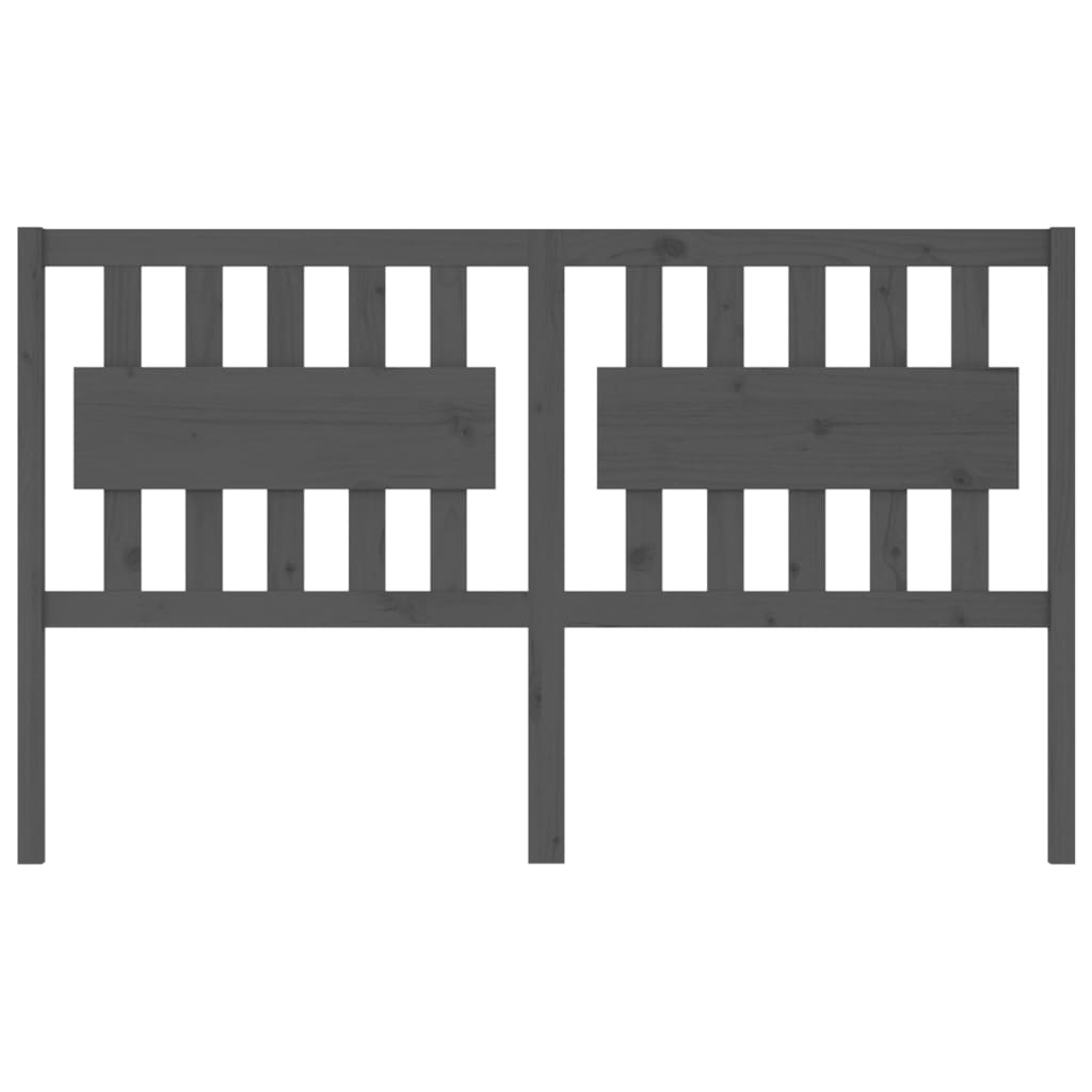 vidaXL Κεφαλάρι Κρεβατιού Γκρι 165,5 x 4 x 100 εκ. Μασίφ Ξύλο Πεύκου