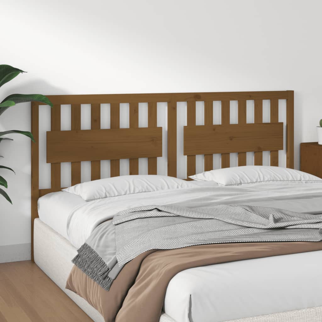 vidaXL Κεφαλάρι Κρεβατιού Μελί 185,5 x 4 x 100 εκ. Μασίφ Ξύλο Πεύκου