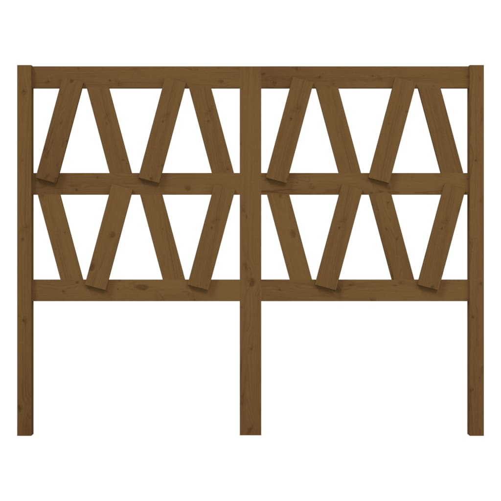 vidaXL Κεφαλάρι κρεβατιού Καφέ 126x4x100 εκ. από Μασίφ Ξύλο Πεύκου