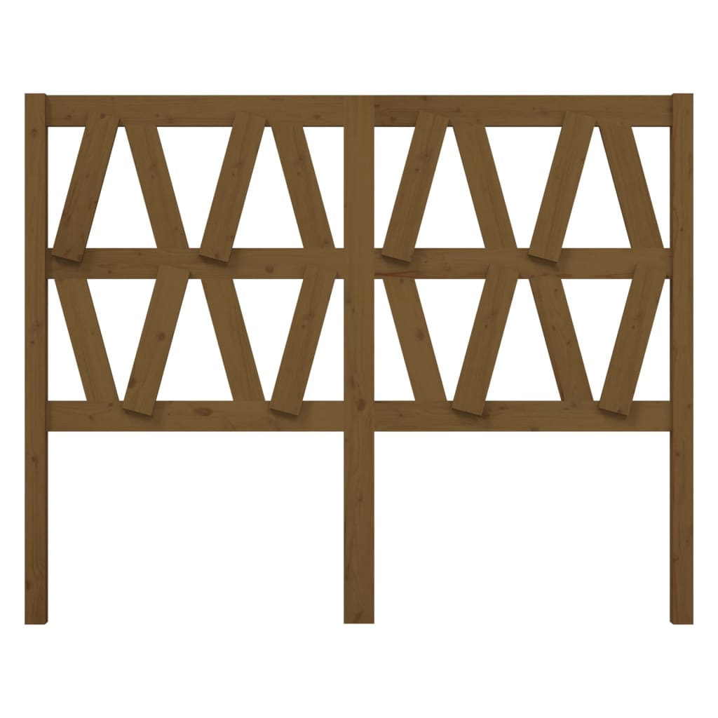 vidaXL Κεφαλάρι Κρεβατιού Μελί 146 x 4 x 100 εκ. από Μασίφ Ξύλο Πεύκου