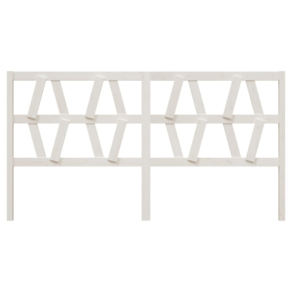 vidaXL Κεφαλάρι Κρεβατιού Λευκό 206 x 4 x 100 εκ. Μασίφ Ξύλο Πεύκου