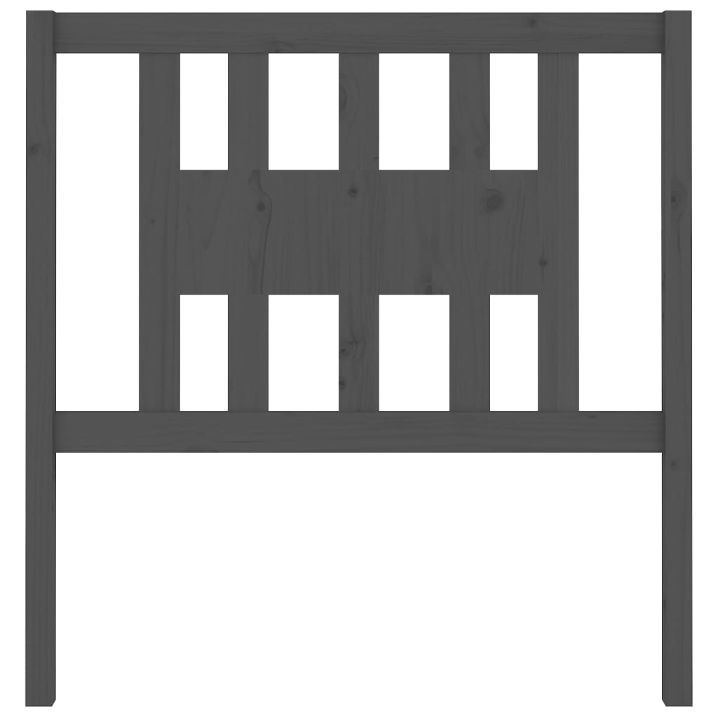 vidaXL Κεφαλάρι Γκρι 96 x 4 x 100 εκ. από Μασίφ Ξύλο Πεύκου