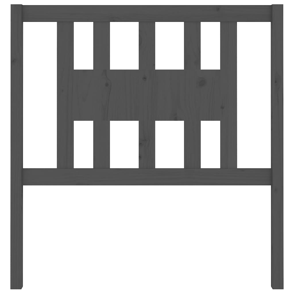 vidaXL Κεφαλάρι Γκρι 106 x 4 x 100 εκ. από Μασίφ Ξύλο Πεύκου