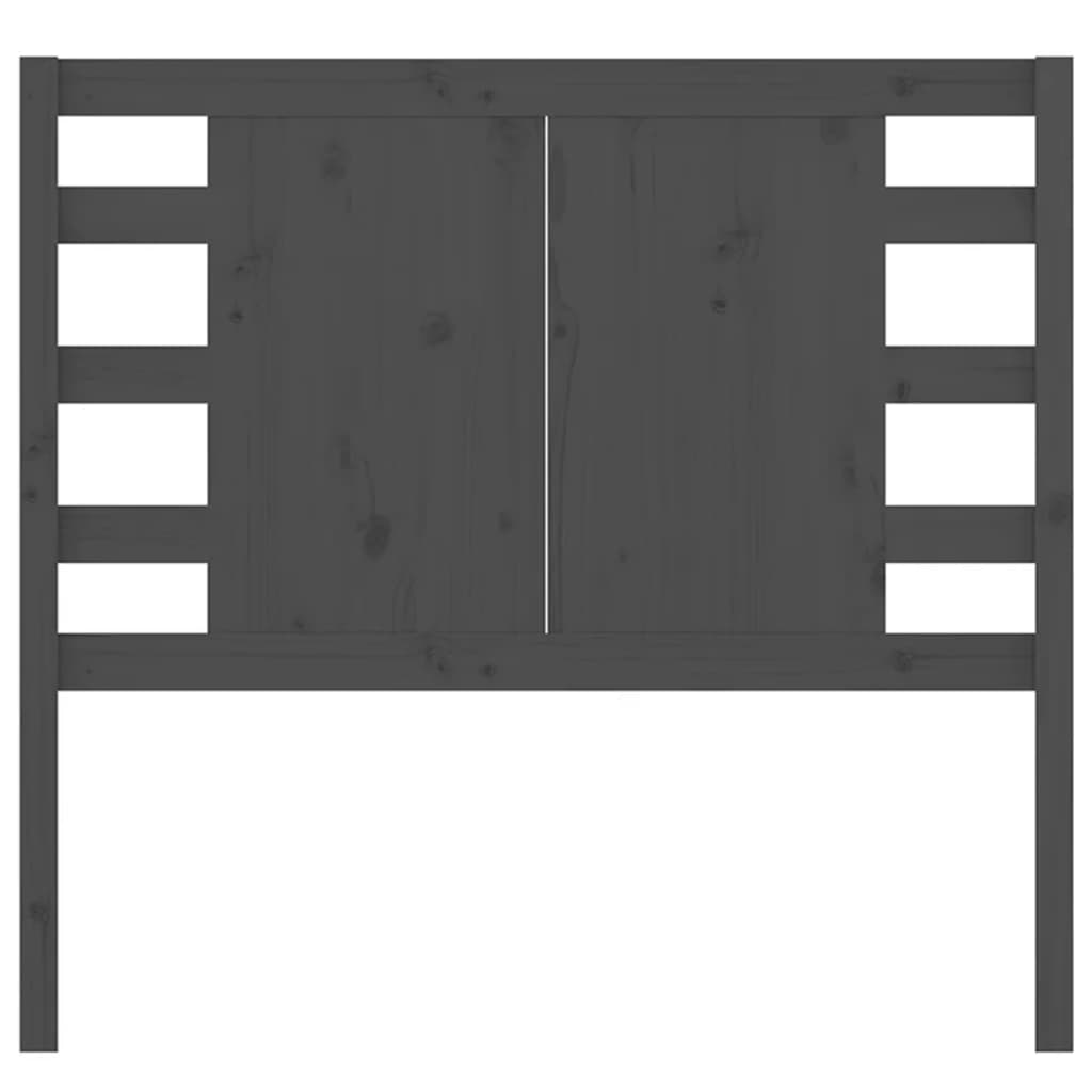 vidaXL Κεφαλάρι Γκρι 81 x 4 x 100 εκ. από Μασίφ Ξύλο Πεύκου