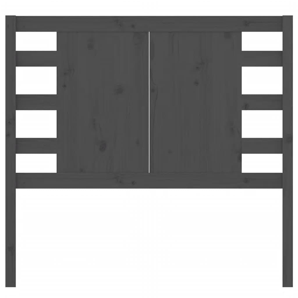 vidaXL Κεφαλάρι Γκρι 96 x 4 x 100 εκ. από Μασίφ Ξύλο Πεύκου