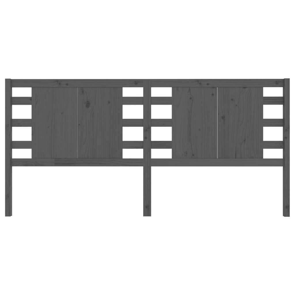 vidaXL Κεφαλάρι Γκρι 126 x 4 x 100 εκ. από Μασίφ Ξύλο Πεύκου