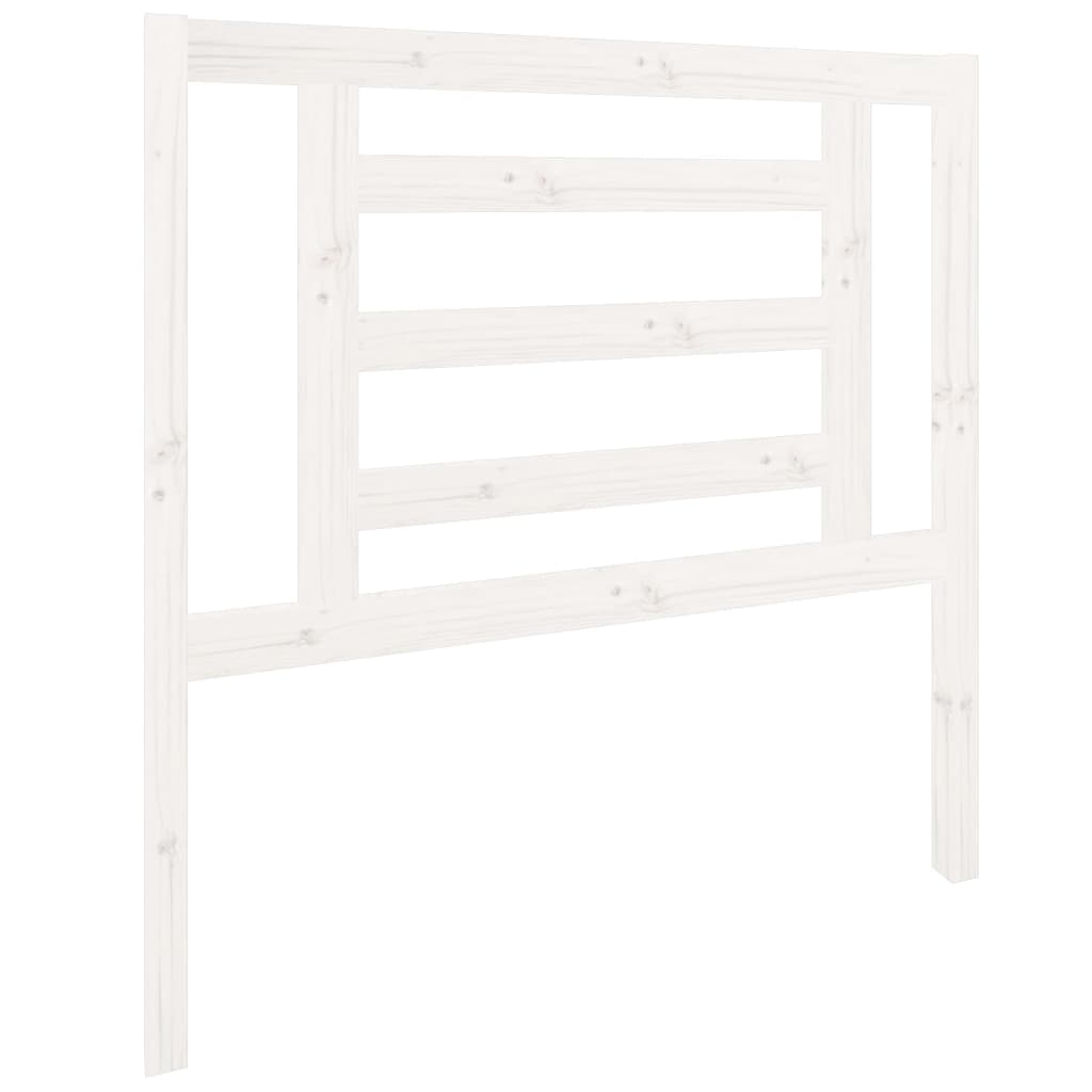 vidaXL Κεφαλάρι Κρεβατιού Λευκό 96 x 4 x 100 εκ. από Μασίφ Ξύλο Πεύκου