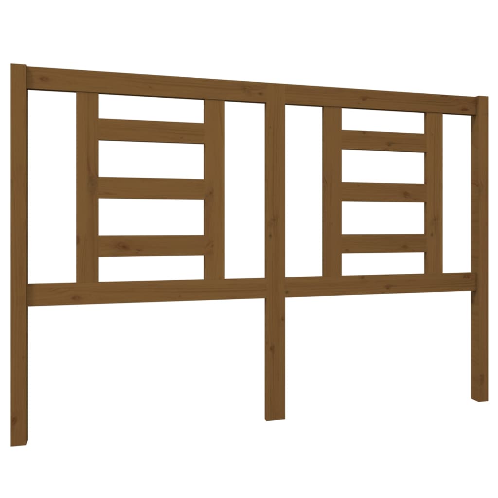 vidaXL Κεφαλάρι Κρεβατιού Μελί 146 x 4 x 100 εκ. από Μασίφ Ξύλο Πεύκου