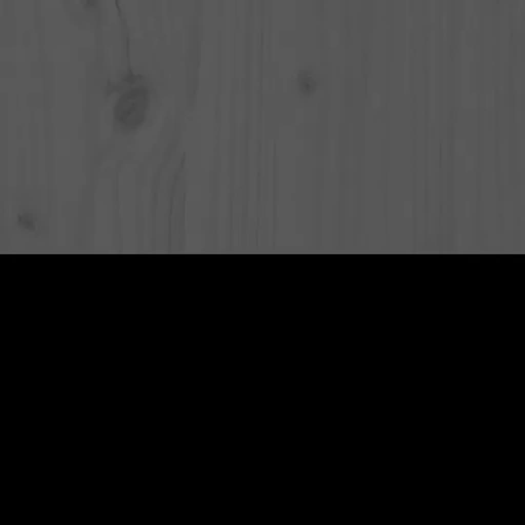 vidaXL Κεφαλάρι Κρεβατιού Γκρι 95,5 x 4 x 100 εκ από Μασίφ Ξύλο Πεύκου