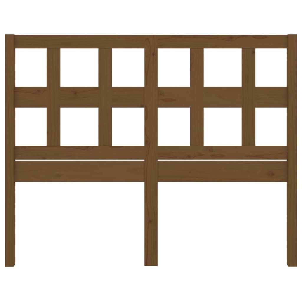 vidaXL Κεφαλάρι Κρεβατιού Μελί 125,5 x 4 x 100 εκ. Μασίφ Ξύλο Πεύκου