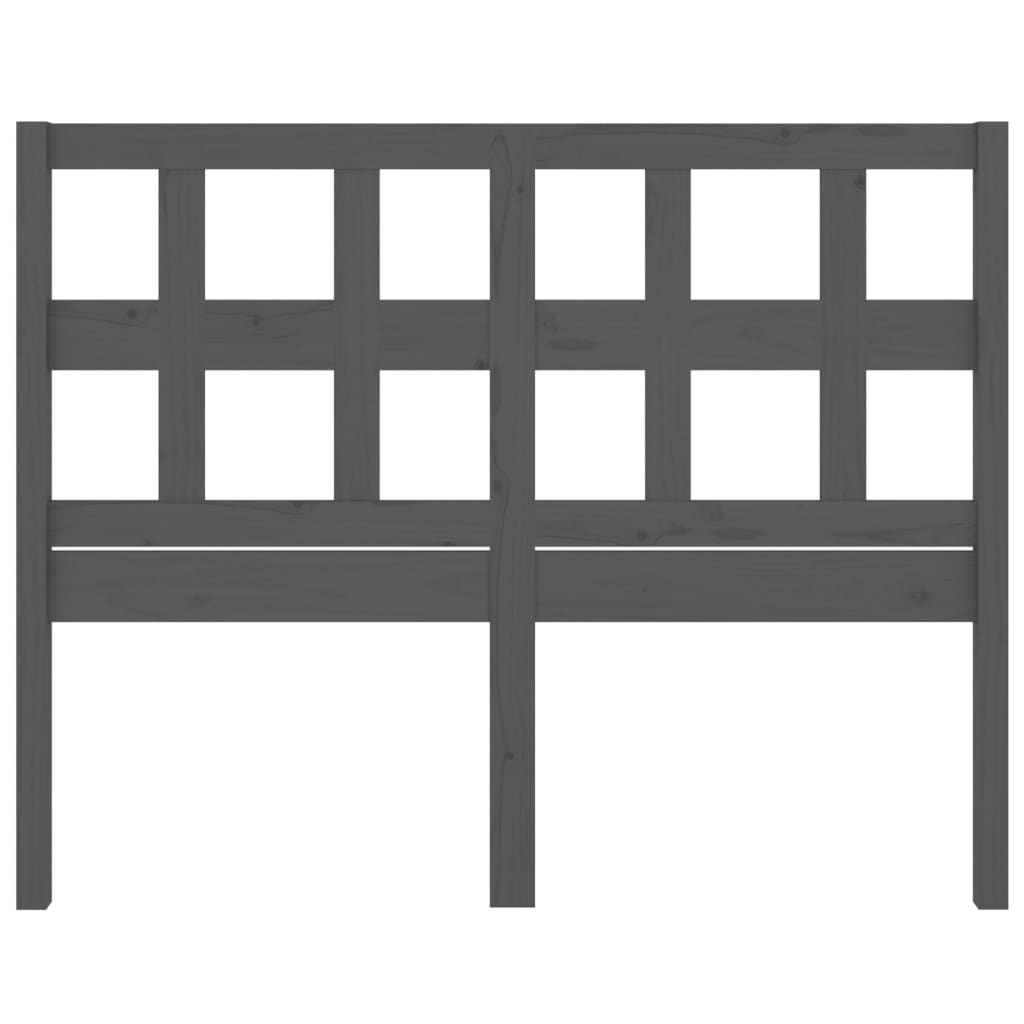 vidaXL Κεφαλάρι Κρεβατιού Γκρι165,5 x 4 x 100 εκ.από Μασίφ Ξύλο Πεύκου