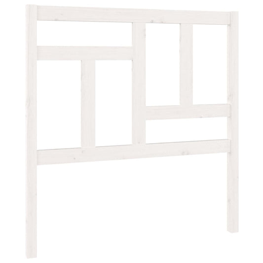 vidaXL Κεφαλάρι Κρεβατιού Λευκό 95,5x4x100 εκ. από Μασίφ Ξύλο Πεύκου