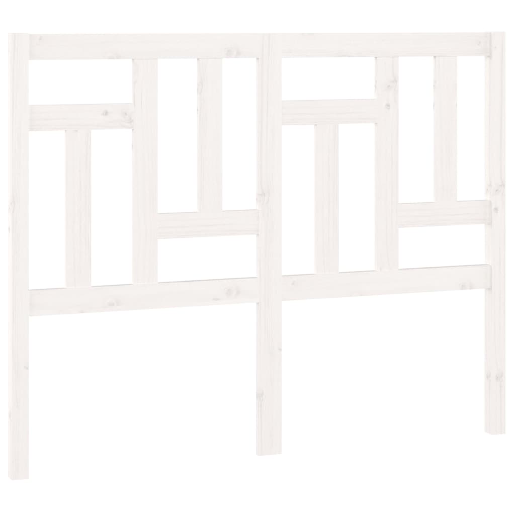 vidaXL Κεφαλάρι κρεβατιού Λευκό 205,5x4x100 εκ. από Μασίφ Ξύλο Πεύκου