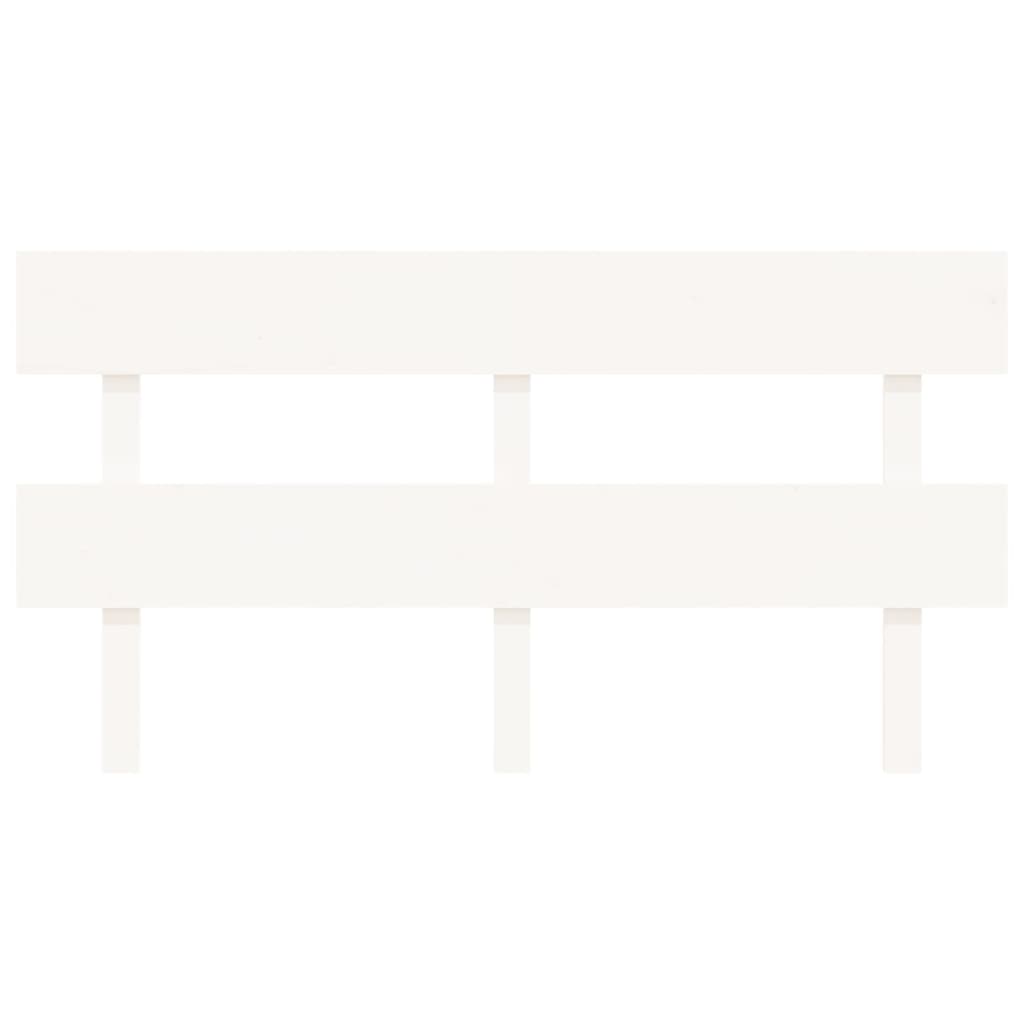 vidaXL Κεφαλάρι Κρεβατιού Λευκό 164 x 3 x 81 εκ. Μασίφ Ξύλο Πεύκου