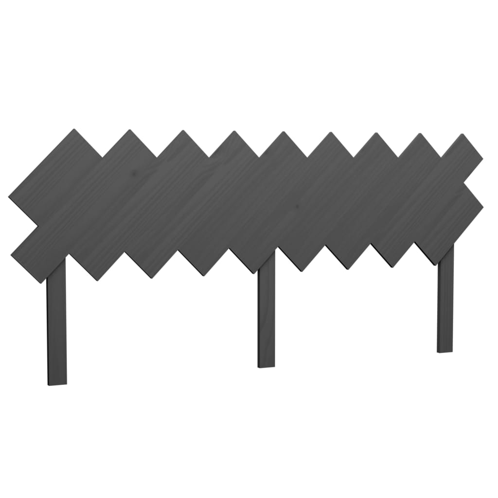 vidaXL Κεφαλάρι Κρεβατιού Γκρι178x3x80,5 εκ. από Μασίφ Ξύλο Πεύκου