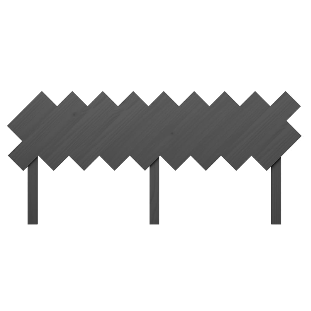 vidaXL Κεφαλάρι Κρεβατιού Γκρι178x3x80,5 εκ. από Μασίφ Ξύλο Πεύκου