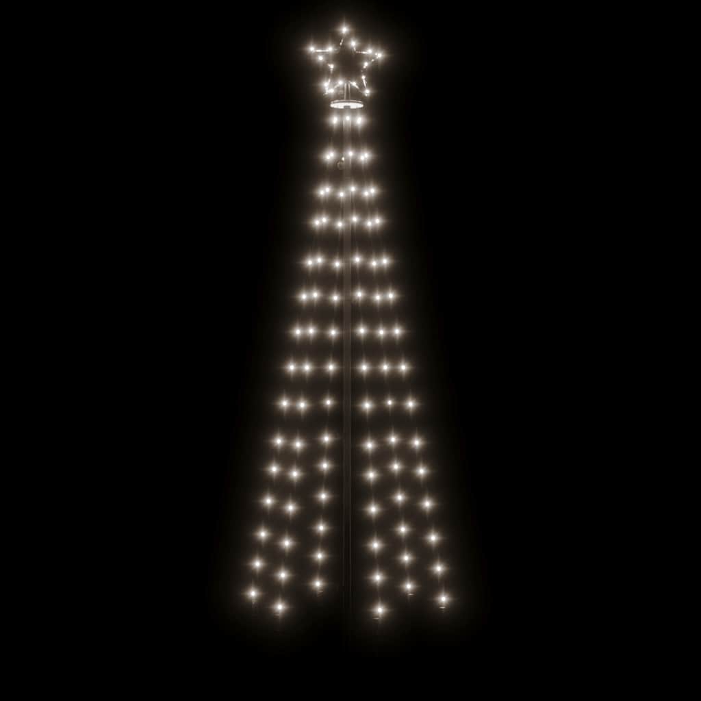 vidaXL Χριστουγεννιάτικο Δέντρο Κώνος 108 LED Ψυχρό Λευκό 70x180 εκ.