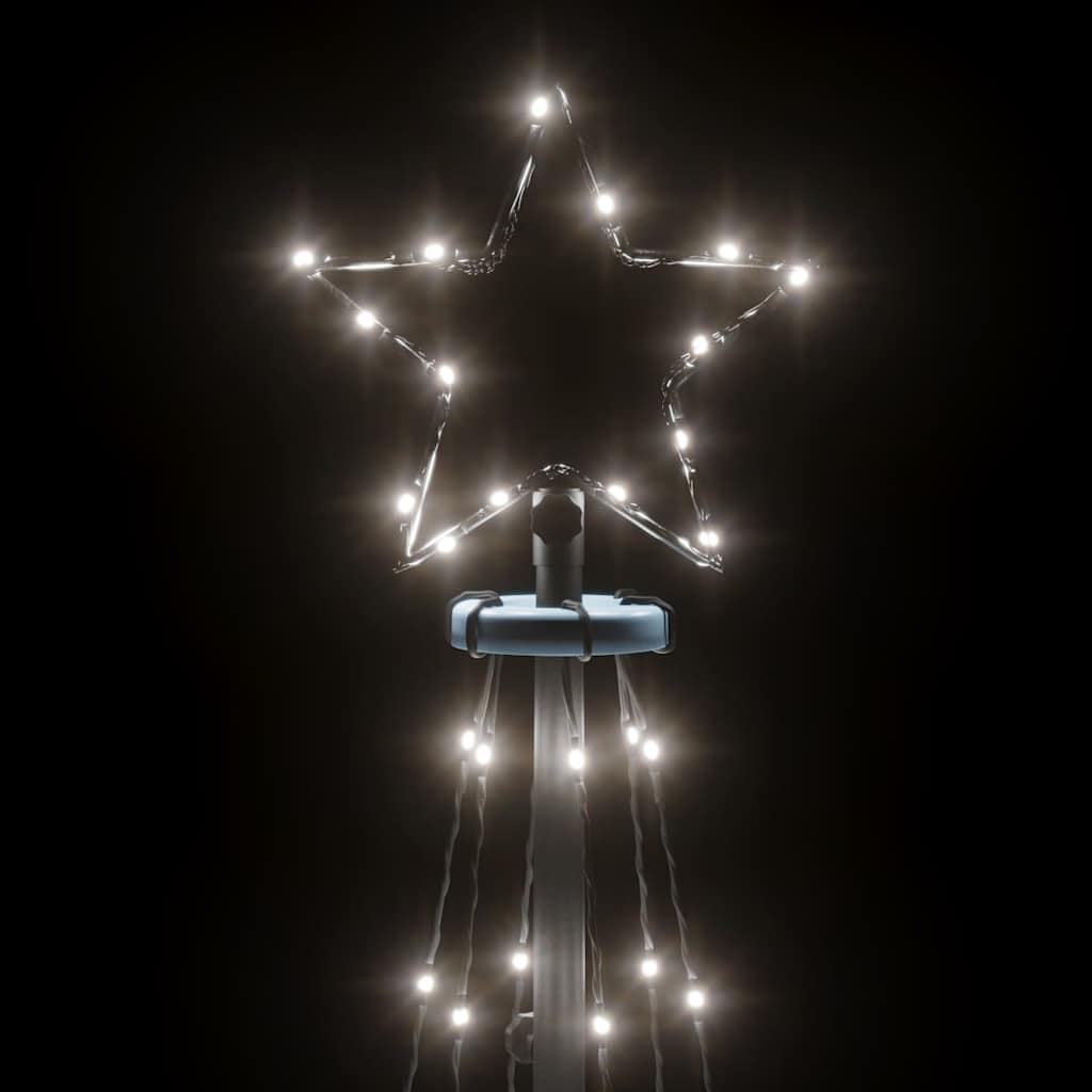 vidaXL Χριστουγεννιάτικο Δέντρο Κώνος 108 LED Ψυχρό Λευκό 70x180 εκ.