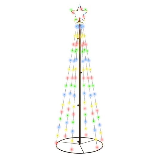 vidaXL Χριστουγεννιάτικο Δέντρο Κώνος 108 LED Πολύχρωμο 70 x 180 εκ.