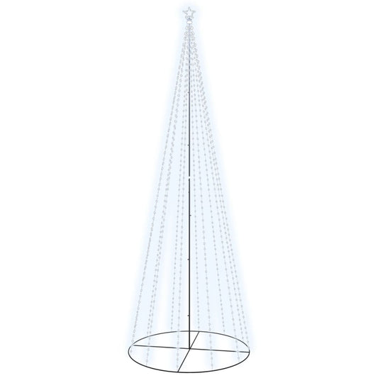 vidaXL Χριστουγεννιάτικο Δέντρο Κώνος 732 LED Ψυχρό Λευκό 160x500 εκ.