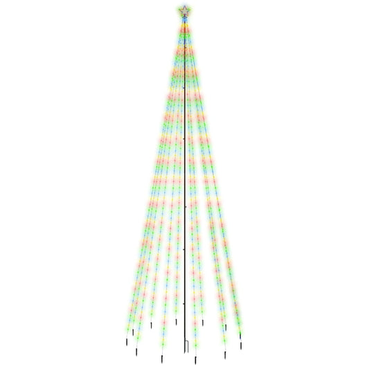 vidaXL Χριστουγεννιάτικο Δέντρο Με Ακίδα 732 LEDs Πολύχρωμο 500 εκ.