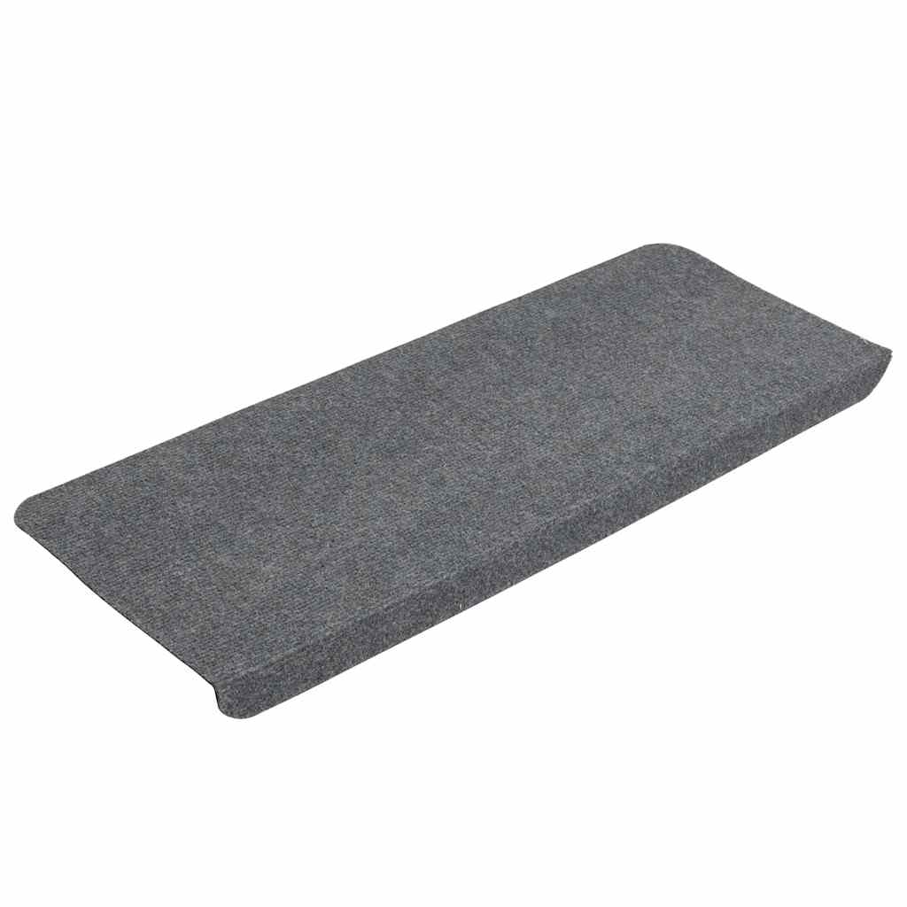 vidaXL Πατάκια Σκάλας Αυτοκόλλητα 15 τεμ. Γκρι 65x24,5x3,5 εκ.