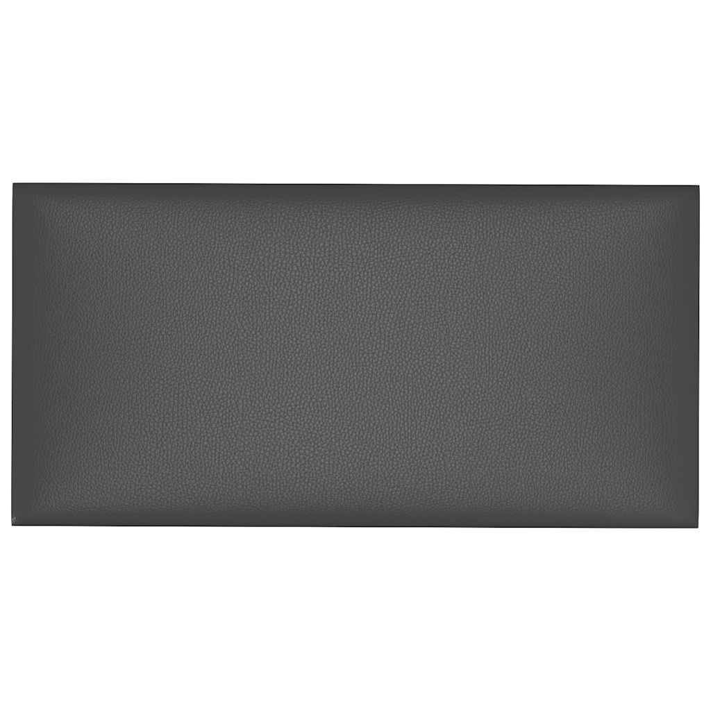 vidaXL Πάνελ Τοίχου 12 τεμ. Γκρι 30 x 15 εκ. 0,54 μ² Συνθετικό Δέρμα