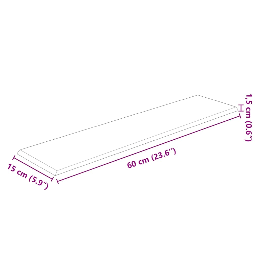 vidaXL Πάνελ Τοίχου 12 τεμ. Μαύρα 60x15 εκ. 1,08 μ² Υφασμάτινα