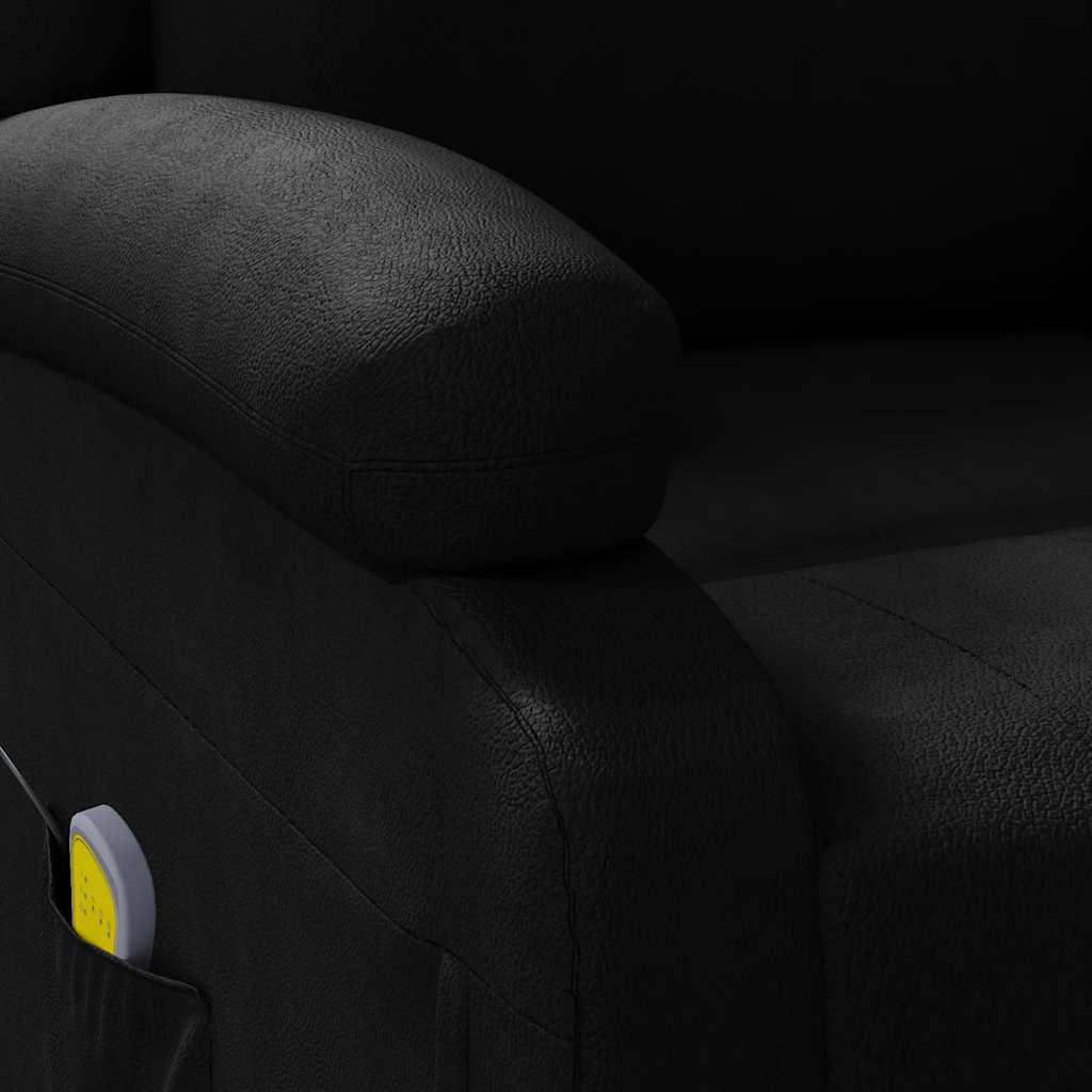 vidaXL Πολυθρόνα Μασάζ Μαύρη από Συνθετικό Δέρμα