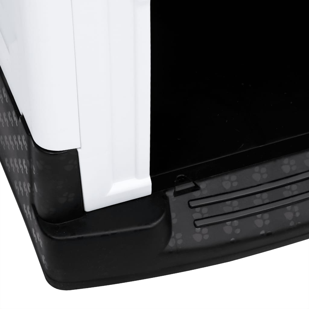 vidaXL Σπιτάκι Σκύλου Γκρι 57x68x66 εκ. από Πολυπροπυλένιο