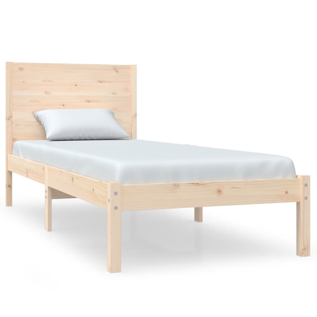 vidaXL Πλαίσιο Κρεβατιού 75 x 190 εκ. από Μασίφ Ξύλο Small Single
