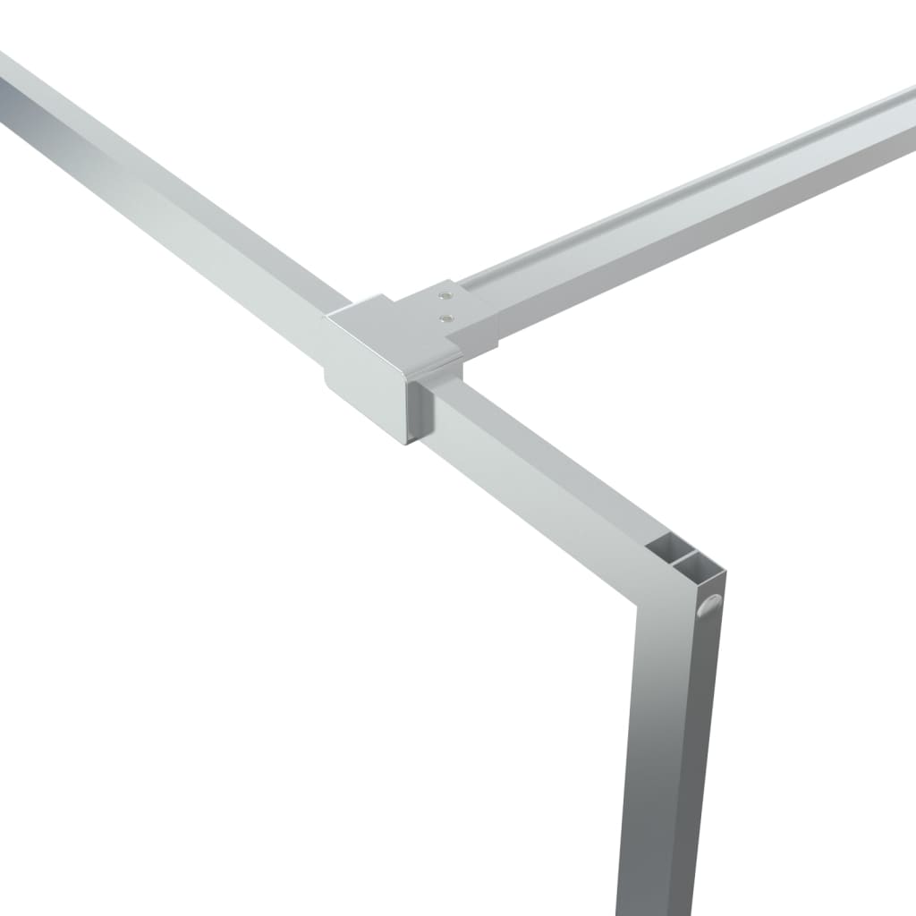 vidaXL Διαχωριστικό Ντουζιέρας με Αμμοβολή Ασημί 100x195 εκ. Γυαλί ESG