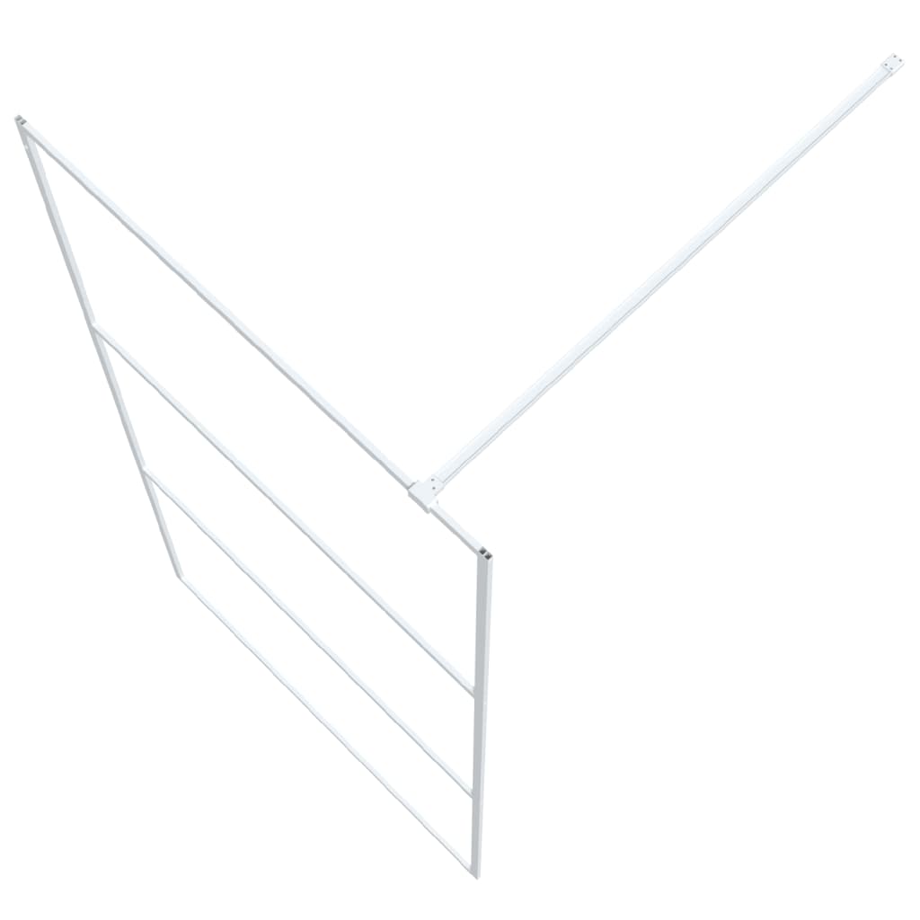 vidaXL Διαχωριστικό Ντουζιέρας Λευκό 100x195 εκ. από Διάφανο Γυαλί ESG