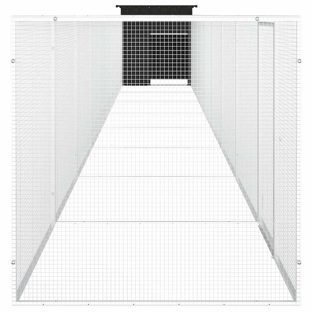 vidaXL Κοτέτσι - Κλουβί Ανθρακί 900x91x100 εκ. από Γαλβανισμένο Χάλυβα