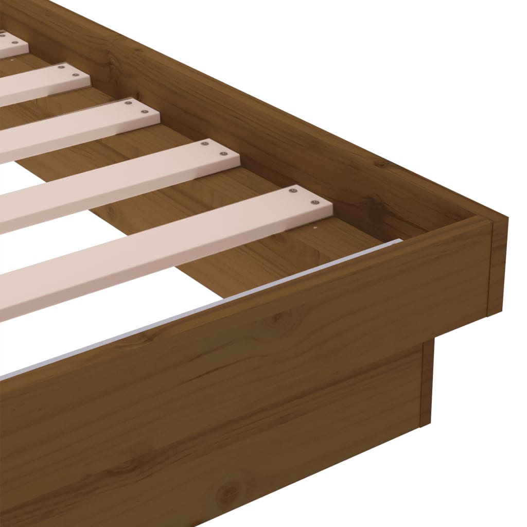 vidaXL Πλαίσιο Κρεβατιού Μελί 75x190 εκ. Ξύλο Πεύκου Small Single