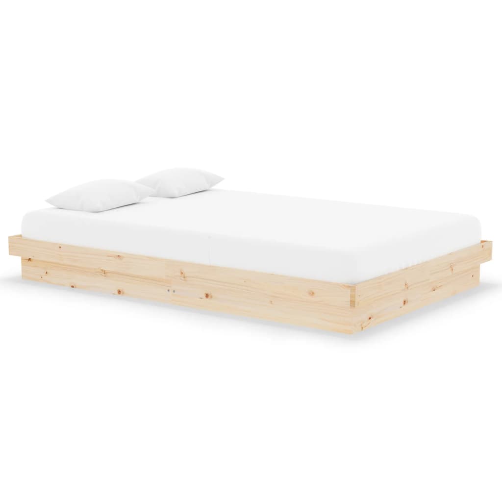 vidaXL Πλαίσιο Κρεβατιού 120 x 190 εκ. από Μασίφ Ξύλο Small Double