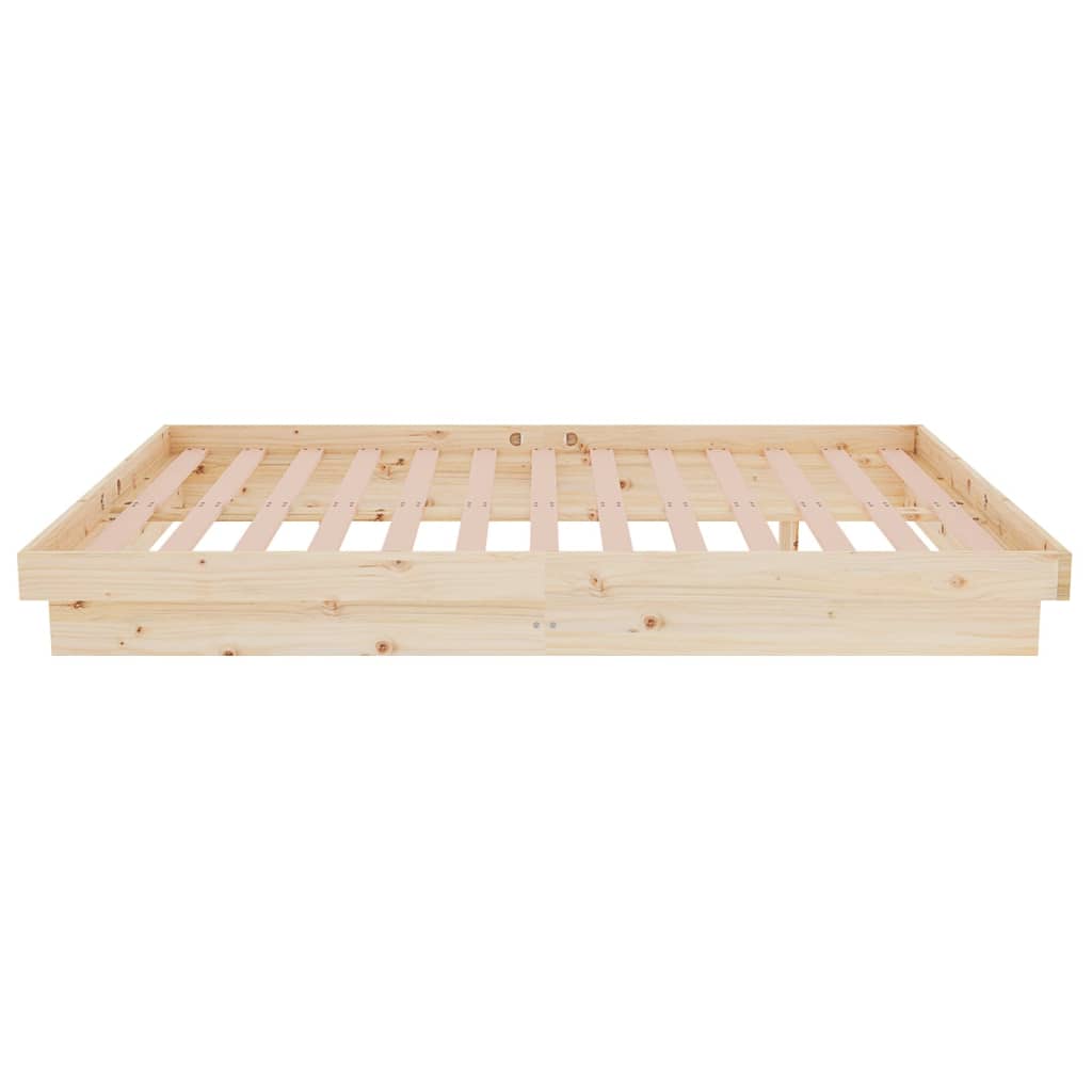 vidaXL Πλαίσιο Κρεβατιού 120 x 190 εκ. από Μασίφ Ξύλο Small Double