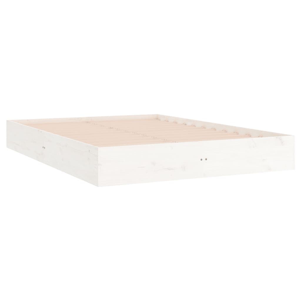 vidaXL Πλαίσιο Κρεβατιού Λευκό 160 x 200 εκ. από Μασίφ Ξύλο